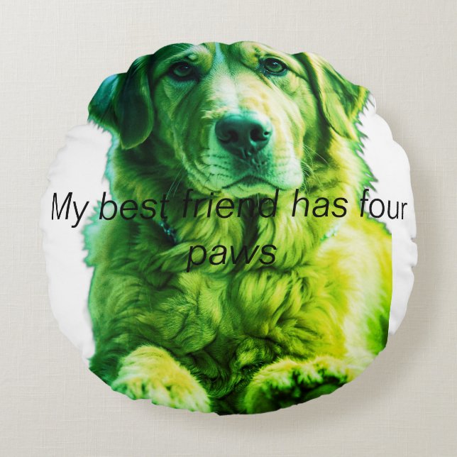 Stylish Comfort with Custom Round Pillows Rond Kussen (Voorkant)