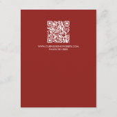 Stylish Contemporary Pink and Red Details QR Informatiekaartje (Achterkant)