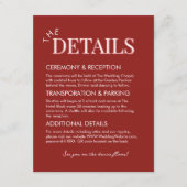 Stylish Contemporary Pink and Red Details QR Informatiekaartje (Voorkant)