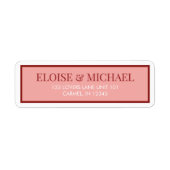 Stylish Contemporary Pink and Red Wedding Etiket (Voorkant)