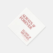 Stylish Contemporary Pink and Red Wedding Servet (Hoek)