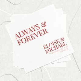 Stylish Contemporary Pink and Red Wedding Servet