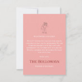 Stylish Contemporary Pink Flat Thank You Card Bedankkaart (Achterkant)