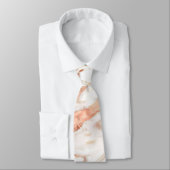 Stylish Copper Roos Gold Foil marble Monogram Stropdas (Gebonden)