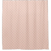 Stylish Coral Plaid Curtain Elegant Bath Upgrade Douchegordijn (Voorkant)