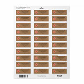 Stylish Coral Poinsettia Gold Address Label (Full Sheet)