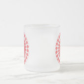 Stylish Coral Stippen Monogram Mok (Center)