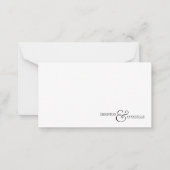 Stylish Couple Black Scallop Weddenschap Notitiekaartje (Voorkant)