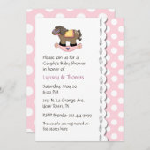 Stylish Couple's Baby shower Invitation Kaart (Voorkant / Achterkant)