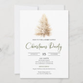 Stylish Cozy Sage Neutral Ivory Christmas Party Kaart (Voorkant)