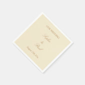 Stylish Cream Beige Wedding Paper Napkins Servet (Hoek)