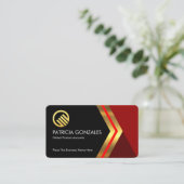 Stylish Creative Arrowheads Business Owner Visitekaartje (Staand voorkant)