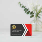 Stylish Creative Arrows Business Owner Visitekaartje (Staand voorkant)
