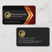 Stylish Creative Gold Arrowheads Business Owner Visitekaartje (Voorkant / Achterkant)