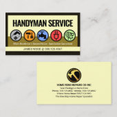 Stylish Creative Handyman Tools Icon Layer Visitekaartje (Voorkant / Achterkant)