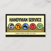 Stylish Creative Handyman Tools Icon Layer Visitekaartje (Voorkant)
