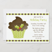 Stylish Cupcake Holiday Party Invitation Kaart (Voorkant)