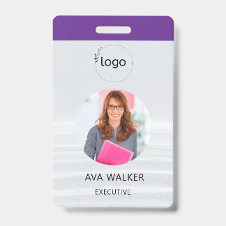 Stylish Custom Company Employee Photo Badge