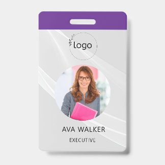 Stylish Custom Company Employee Photo Badge