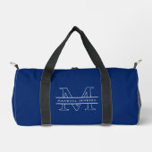 Stylish Custom Duffle Bag with Monogram & Name Plunjezak (Voorkant)