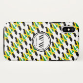 Stylish Custom JAMAICA Monogram Case-Mate iPhone Case (Achterkant (horizontaal))