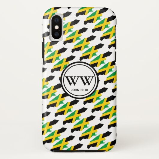 Stylish Custom JAMAICA Monogram Case-Mate iPhone Case (Achterkant)