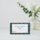Stylish Custom MacKirdy Scottish Tartan Pset Visitekaartje (Staand voorkant)