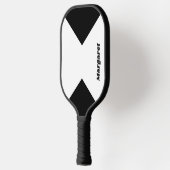Stylish Custom Named Classic White with Black Pickleball Paddle (Links)