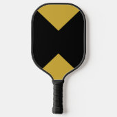 Stylish Custom Named Metallic Gold with Black Pickleball Paddle (Achterkant)
