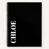 Stylish Customizable Personalized Name Gift Notitieboek (Voorkant)