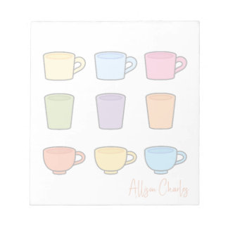 Stylish Cute Mugs Unique Trendy Simple Notitieblok