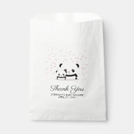 Stylish Cute Panda Baby shower Dank je tas Bedankzakje