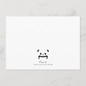Stylish Cute Panda Beer Baby Advice Kaart (Achterkant)