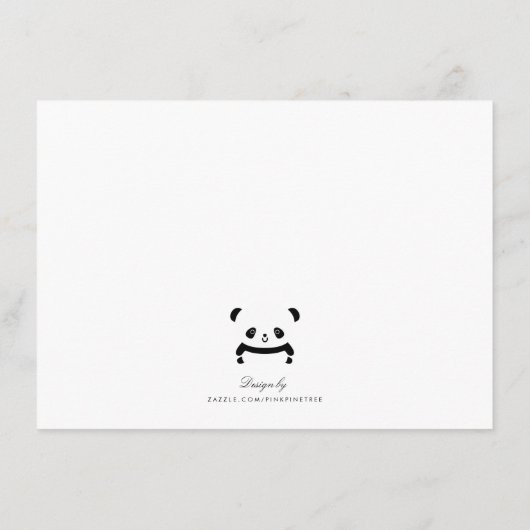 Stylish Cute Panda Beer Baby Advice Kaart (Achterkant)
