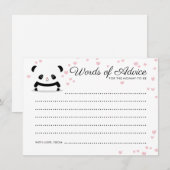 Stylish Cute Panda Beer Baby Advice Kaart (Voorkant / Achterkant)
