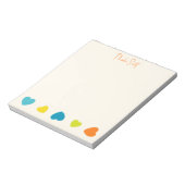 Stylish Cute Trendy Girly Simple Hearts Notepad  Notitieblok (Linkerzijde)