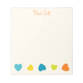 Stylish Cute Trendy Girly Simple Hearts Notepad  Notitieblok (Voorkant)