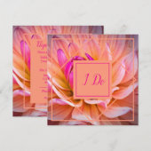 Stylish Dahlia Wedding Kaart (Voorkant / Achterkant)