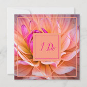 Stylish Dahlia Wedding Kaart (Voorkant)