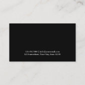 Stylish Damask Blue Ribbon Chef Visitekaartje (Achterkant)