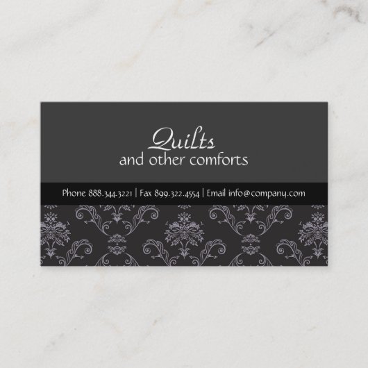 Stylish Damask Visitekaartje (Voorkant)