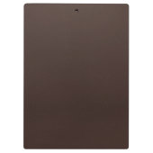 Stylish Dark Brown Leather Finish Writing Klembord (Achterkant)