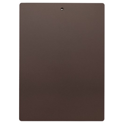 Stylish Dark Brown Leather Finish Writing Klembord (Achterkant)