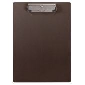 Stylish Dark Brown Leather Finish Writing Klembord (Voorkant)