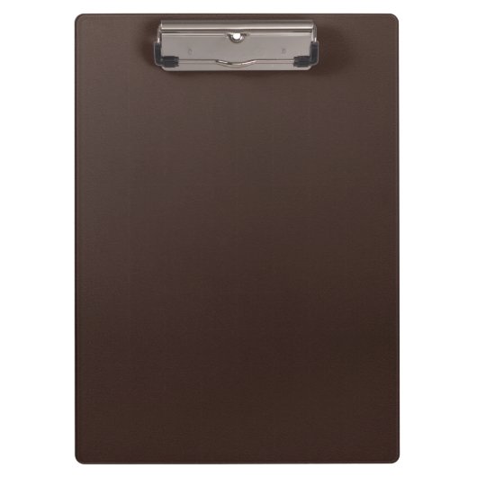 Stylish Dark Brown Leather Finish Writing Klembord (Voorkant)