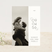 Stylish Date Modern Monogram Wedding Photo Save The Date