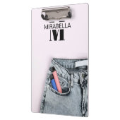 Stylish denim jeans retro beach klembord (Links)