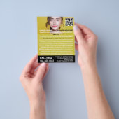 Stylish Dermatologist, Dermatology Clinic, QR Code Flyer (Hand)