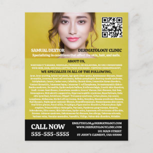 Stylish Dermatologist, Dermatology Clinic, QR Code Flyer