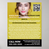 Stylish Dermatologist, Dermatology Clinic, QR Code Poster (Voorkant)